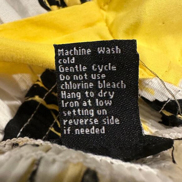 Babydoll y2k Size Small Yellow Spaghetti Wrap Smocked Mini Dress Floral Vacation - Picture 7 of 12